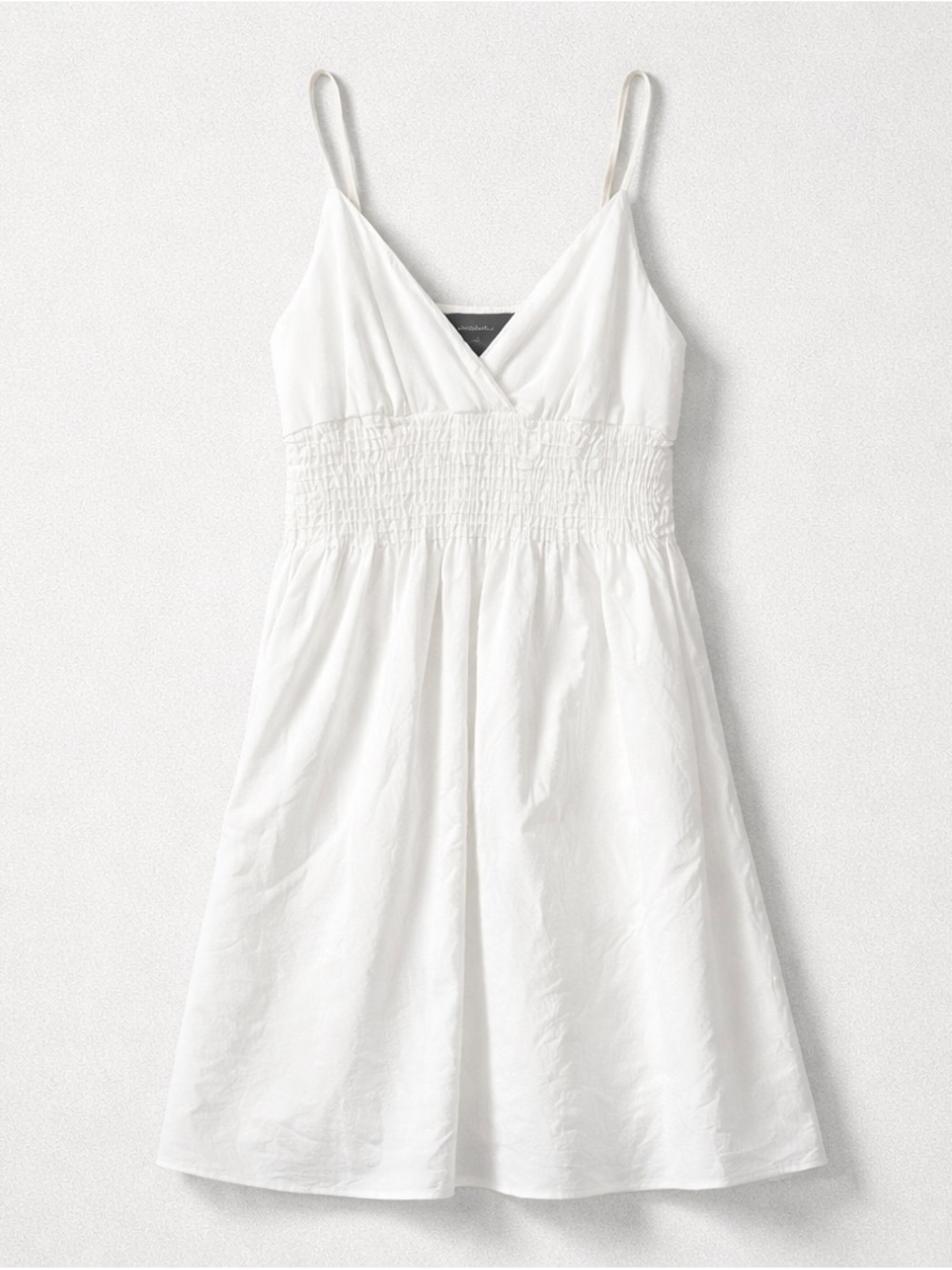 Seductions White Smocked Sundress | Size Medium | 100% Cotton
